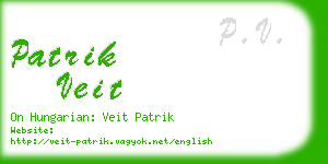 patrik veit business card